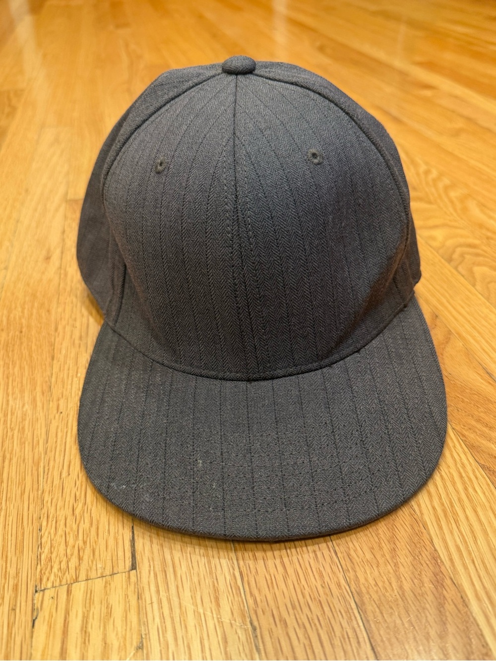 Minimalist Charcoal Gray Pinstripe Baseball Hat